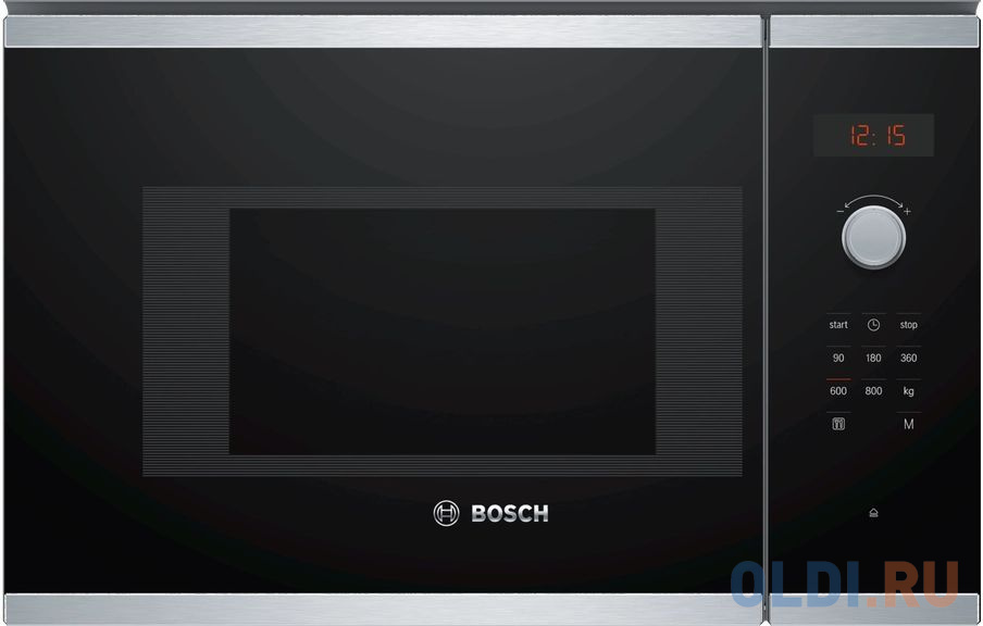 Встраиваемая микроволновая печь Bosch BFL523MS0 800 Вт нержавеющая сталь/черный