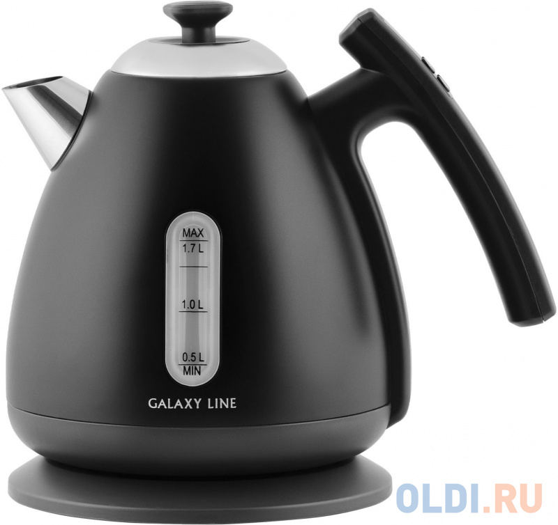 Чайник электрический Galaxy Line GL 0343 1.7л. 2200Вт черный (корпус: нержавеющая сталь)