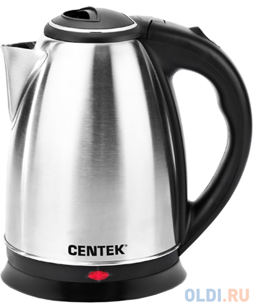 Чайник Centek CT-0035 2000 Вт серебристый чёрный 1.5 л нержавеющая сталь