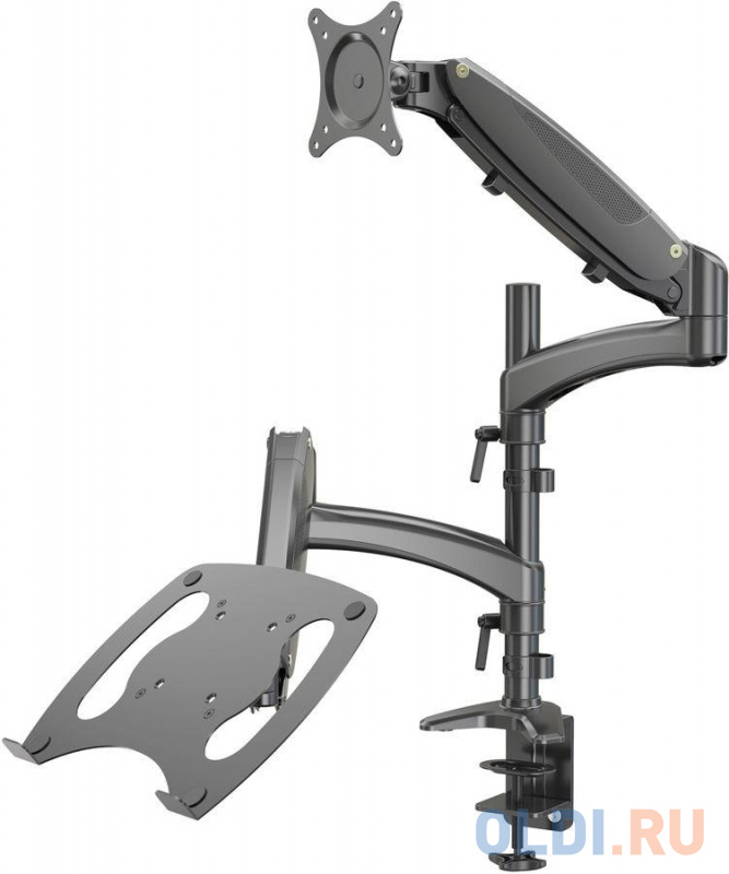  Кронштейн для монитора/ноутбука Cactus CS-VM-LH08-BK черный 13"-27" макс.8кг настольный поворот и наклон