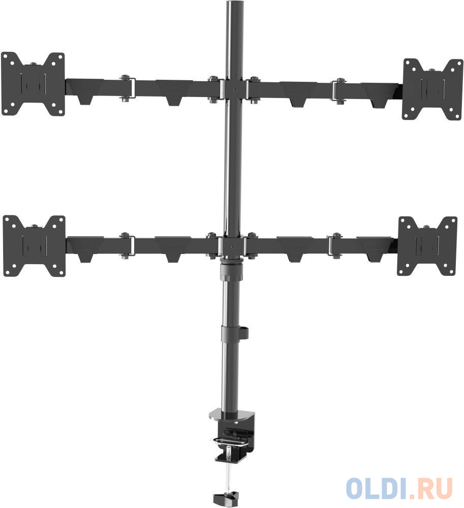 Wize [WDM4-26] Настольное крепление для четырех мониторов 14"-26", VESA 75x75, 100x100, макс. нагрузка 10 кг