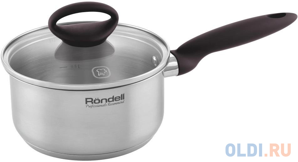 Ковш Rondell Tierno RDS-1589 0.9л. d=14см (с крышкой) стальной