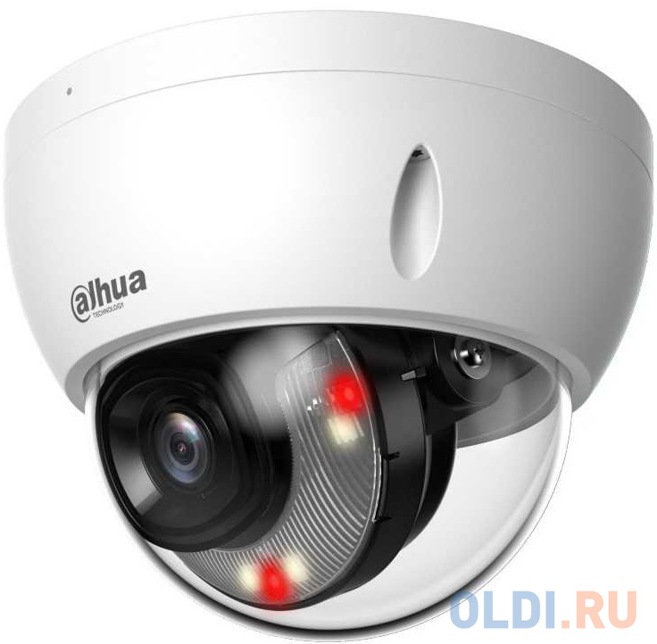 DAHUA DH-IPC-HDBW2849EP-S-IL-0280B Уличная купольная IP-видеокамера SmartDualLight 8Мп, 1/2.7” CMOS, объектив 2.8мм, видеоаналитика, микрофон, ИК 30м,