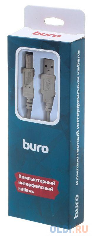 Кабель Buro BHP RET USB_BM30 USB A(m) USB B(m) 3м серый блистер