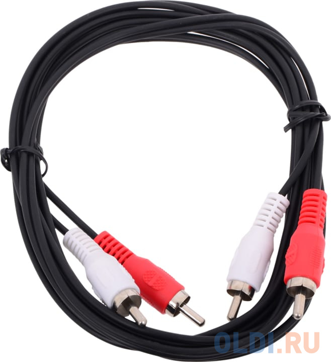 Кабель соединительный 2xRCA (M) - 2xRCA (M) черный 2m, Telecom <TAV7158-2M