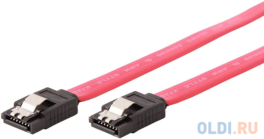 Кабель интерфейсный SATAIII Cablexpert CC-SATAM-DATA-0.3M, 30см, 7pin/7pin, защелка, пакет