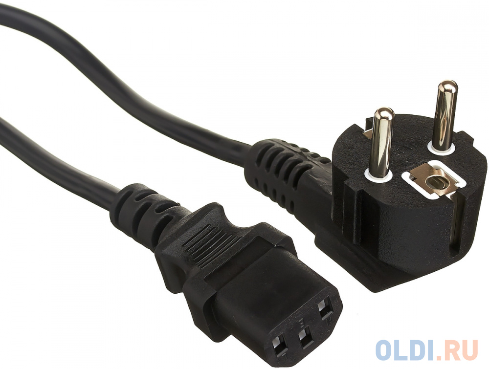 Exegate EP280658RUS Кабель питания ExeGate Power PC-1,8P (Евровилка угловая Schuko->С13) VDE-250V-3*0.5mm2, медь, 6A, черный, 1.8м.