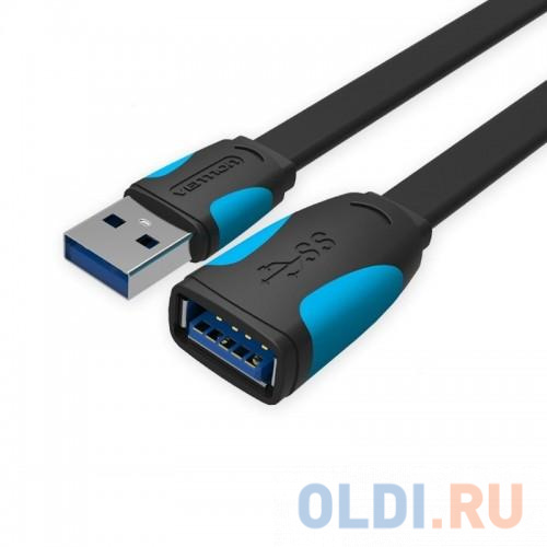 Кабель удлинительный USB 3.0 AM-AF 3.0м Vention VAS-A13-B300 плоский