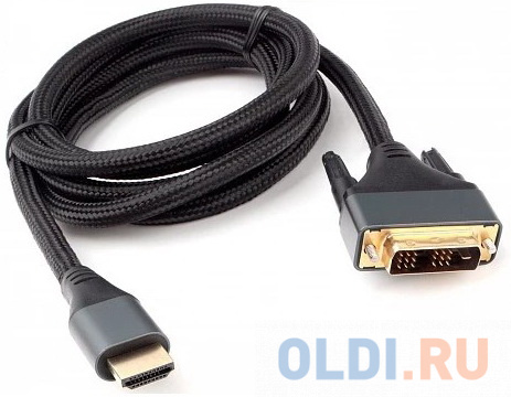 Cablexpert Кабель HDMI-DVI , 4K, 19M/19M, 1.8м, single link, пакет (CC-HDMI-DVI-4K-6)