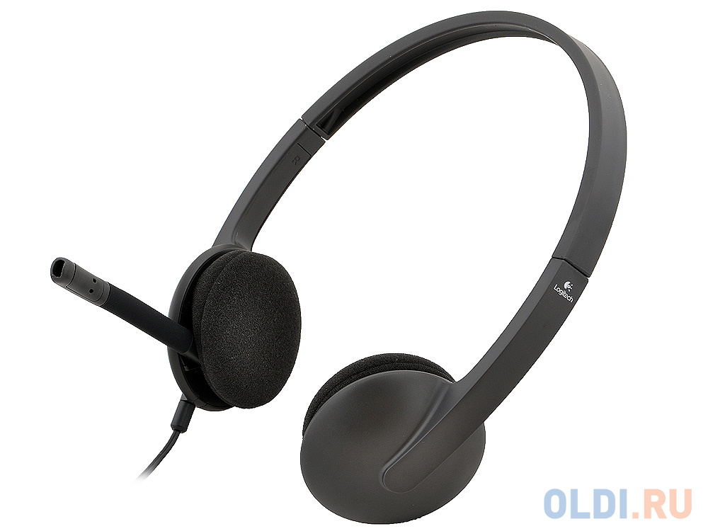 Наушники и гарнитуры Logitech Гарнитура Logitech Stereo Headset H340 черный 981-000475/981-000509