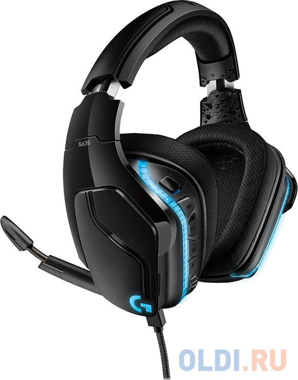 Наушники и гарнитуры Logitech (981-000750) Гарнитура Logitech 7.1 Surround Sound LIGHTSYNC Wired Gaming Headset G635