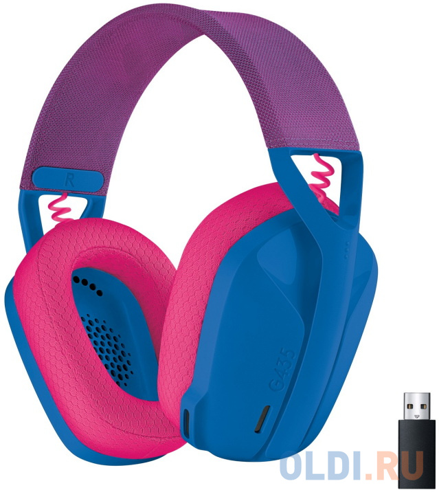  Гарнитура/ Logitech Headset G435 LIGHTSPEED Wireless Gaming  BLUE - Retail