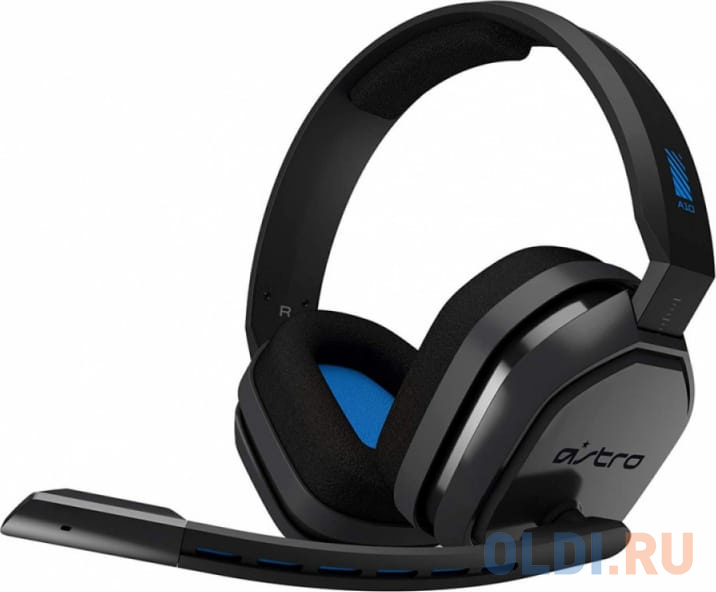   ОЛДИ Гарнитура проводная игровая Astro Gaming A10 Headset PS4 GEN1 Grey/Blue, 3.5 MM