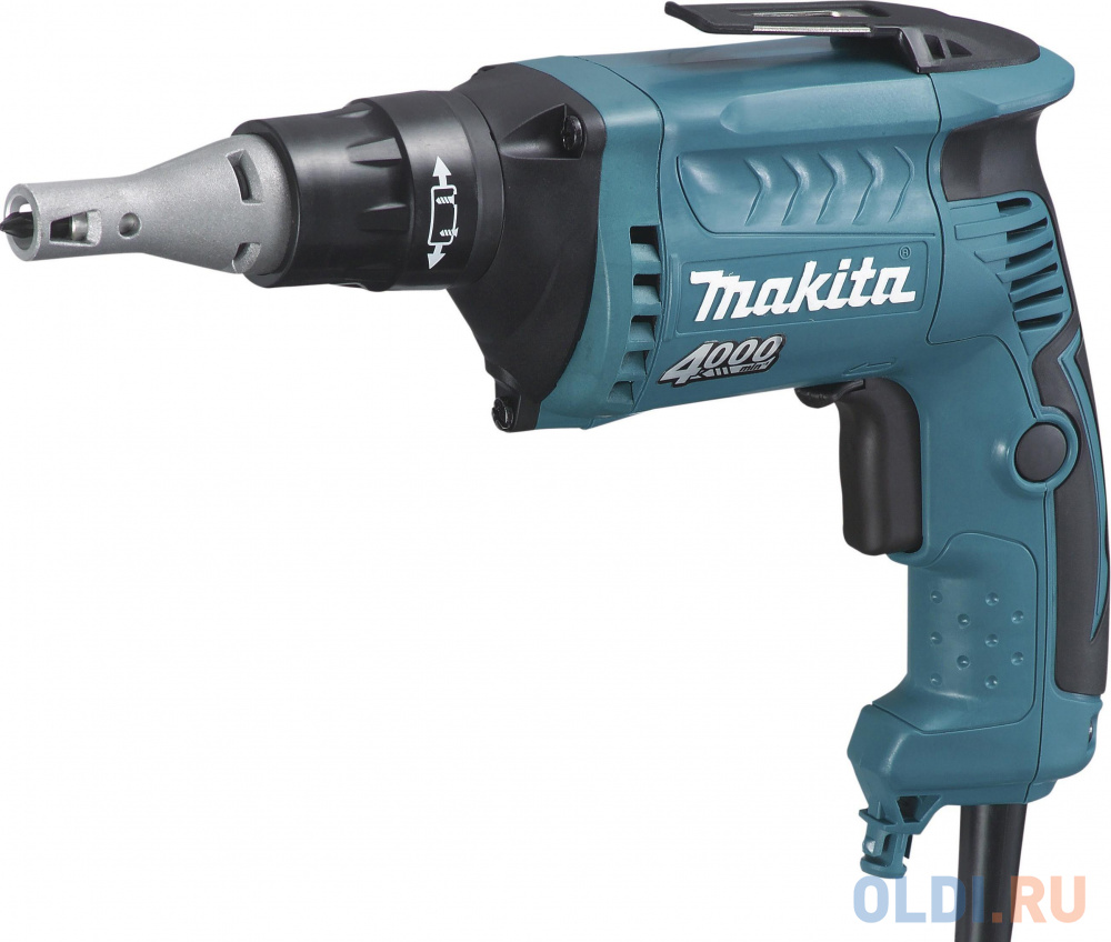 Шуруповёрты Makita Makita FS4000JX2 Шуруповерт [FS4000JX2] { 570Вт,0-4000об\\м,6-ти гр1\\4",1.3кг,шуруп-6мм,д\\г\\карт-5мм,насад д\\зав шуруп в лент,MakPac }