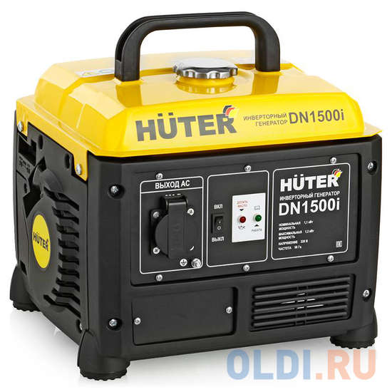 Генераторы Huter  ОЛДИ Инверторный бензиновый генератор HUTER DN1500i  220В 2.2лс