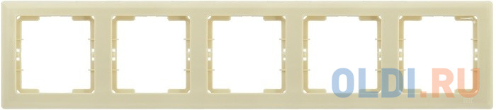 Iek EMB50-K33 РГ-5-БК Рамка 5 мест. гориз. BOLERO кремовый
