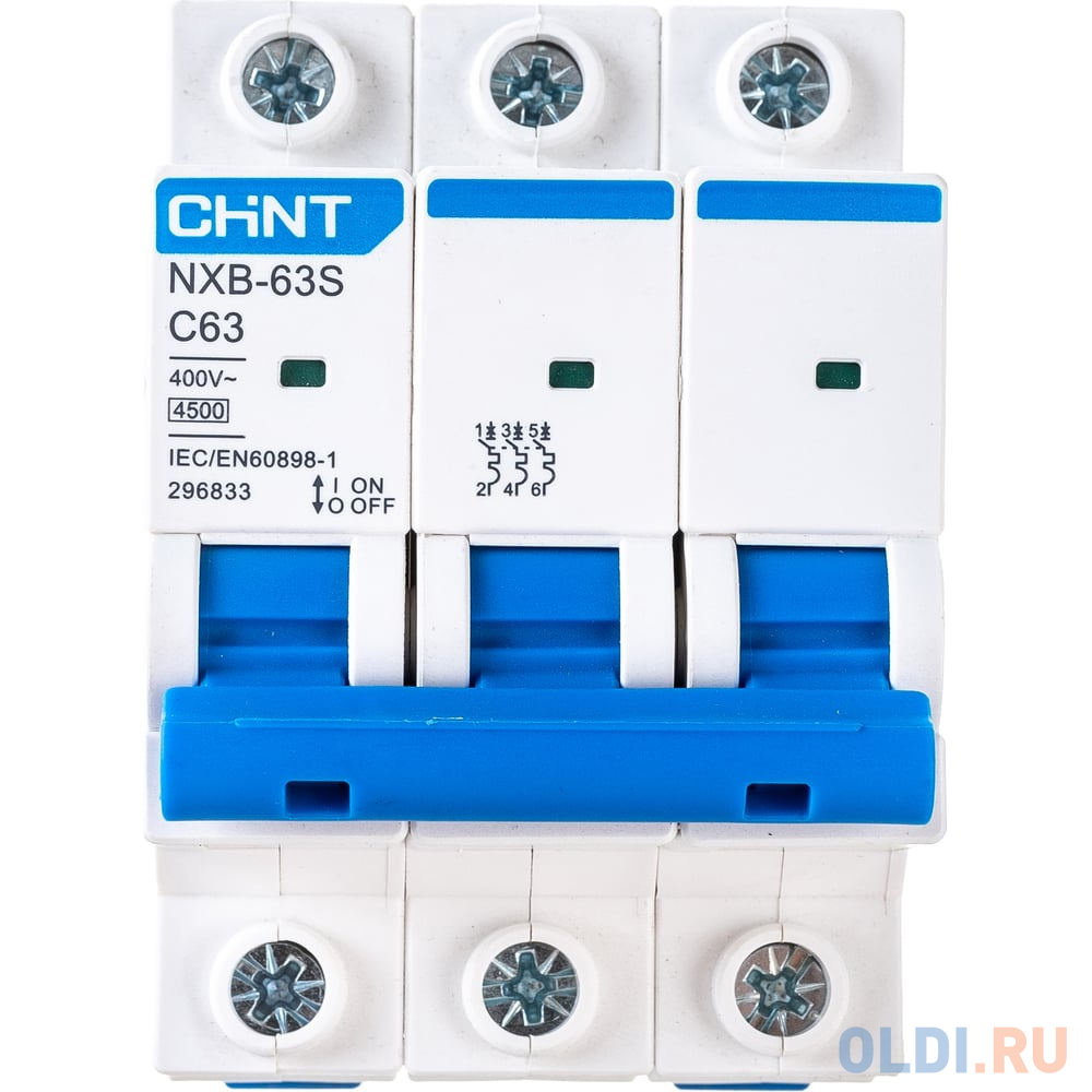 CHINT Авт. выкл. NXB-63S 3P 63А 4.5kA х-ка C R 296833