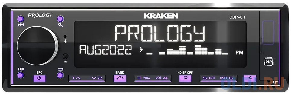 Автомагнитолы Prology  ОЛДИ Автомагнитола Prology CDP-8.1 KRAKEN 1DIN 8x65Вт