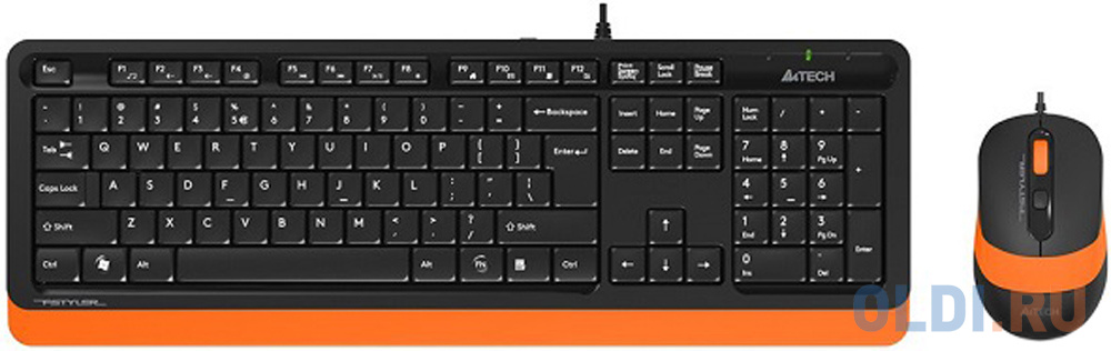 A-4Tech Клавиатура + мышь A4 Fstyler F1010 ORANGE клав:черный/оранжевый мышь:черный/оранжевый USB [1147551]