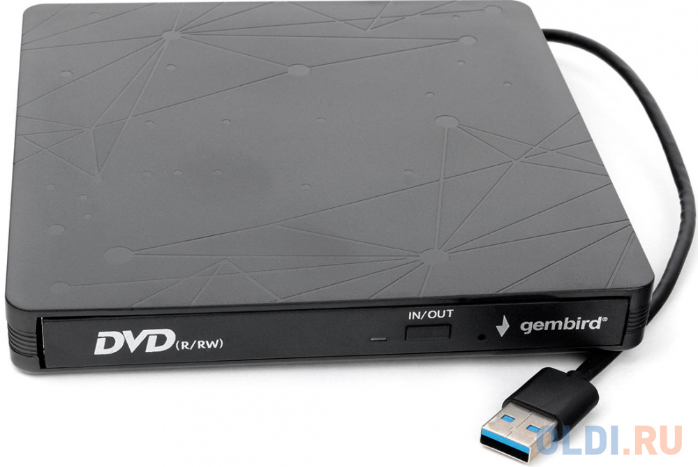 Приводы CD/DVD  ОЛДИ USB 3.0 Gembird DVD-USB-03 пластик, черный