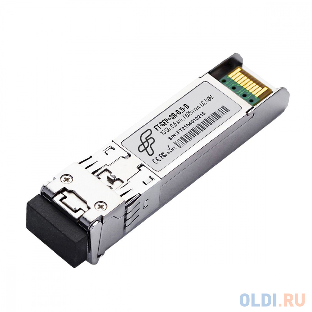   ОЛДИ Волоконно-оптический приемопередатчик Fibertrade FT-SFP+-SR-0.5-D Трансивер 10G, SFP+, LC MMF SR 500m, 850nm laser, (прошивка Mellanox)  OEM