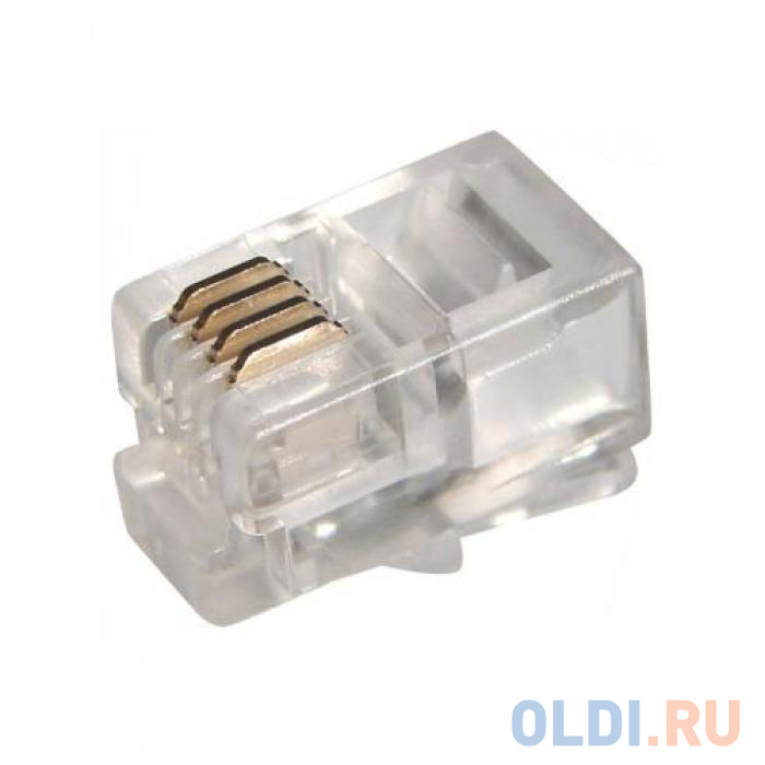 5bites US010A Коннектор 5bites US010A RJ-11 / 4P4C / 100ШТ