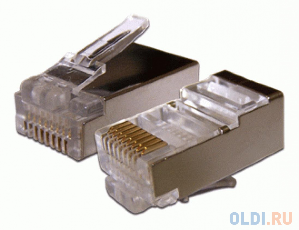 Коннекторы Lanmaster  ОЛДИ Коннектор Lanmaster (TWT-PL45/S-8P8C-6T) FTP кат.6 RJ45 прозрачный (упак.:100шт)