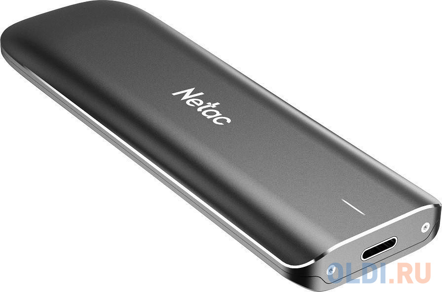  Внешний SSD SSD External Netac 250Gb ZX <NT01ZX-250G-32BK> (USB3.2 Gen2 Type C, up to 1050/950MBs, 105х34х10.5mm, 36.5g, Aluminium) Black