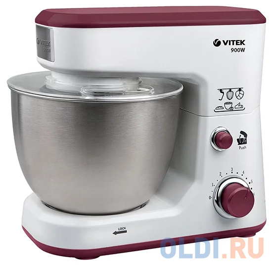 Миксер стационарный Vitek VT-1432 900 Вт белый бордовый