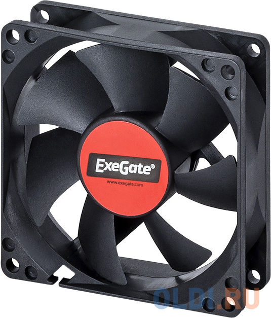 Exegate EX283374RUS Вентилятор ExeGate ExtraPower EP08015S3P, 80x80x15 мм, подшипник скольжения, 3pin, 2500RPM, 26dBA