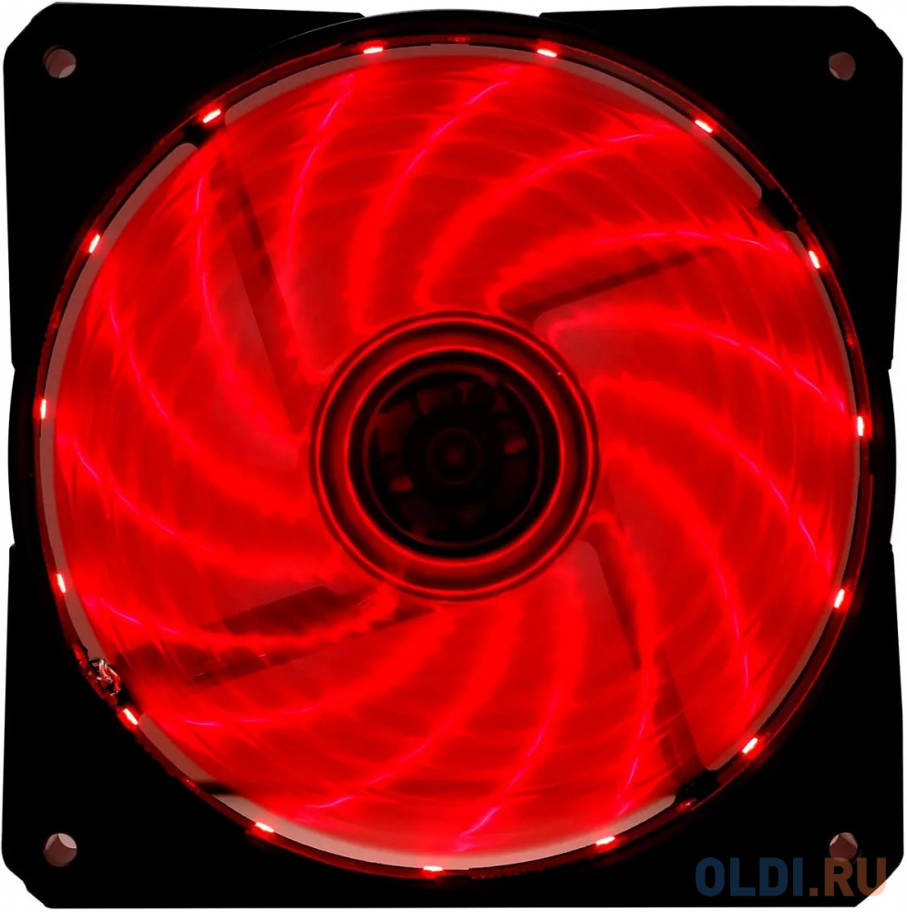 Вентилятор Digma DFAN-LED-RED 120x120x25mm 3-pin 4-pin (Molex)23dB 115gr LED Ret