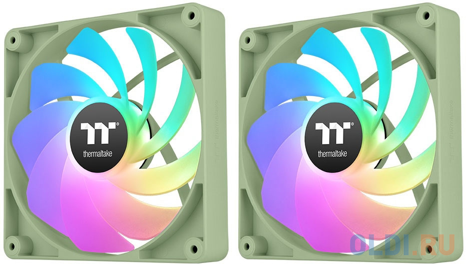 Вентилятор для корпуса Thermaltake CT140 Sync Matcha Reverse ARGB 140х140x25 зеленый 4-pin 32.8дБ (упак.:2шт) (CL-F201-PL14MG-A) Ret