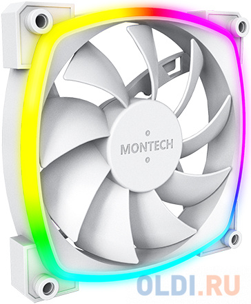 Вентилятор для корпуса Montech AX120 ARGB 120х120x25 белый 4-pin 27дБ (AX120 PWM WHITE) Ret