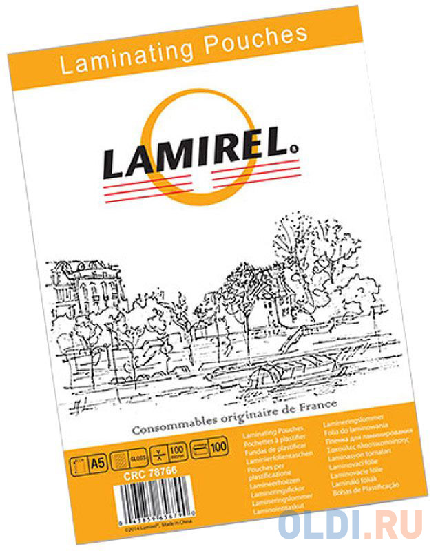  Пленка для ламинирования Fellowes Lamirel LA-7876601 А5 100мкм 100шт