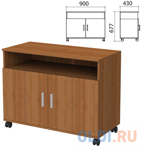 Тумба для оргтехники "Канц", 900х430х677 мм, 2 двери, цвет орех пирамидальный, ТК28.9