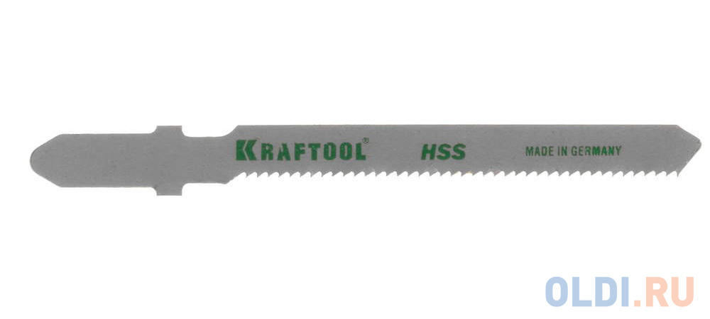 Пилки и полотна Полотна KRAFTOOL, T218A, для эл/лобзика, HSS, по металлу, фигурный рез, EU-хвост., шаг 1,2мм, 50мм, 2шт