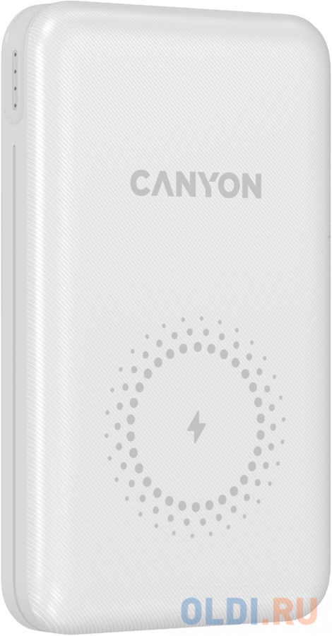 Внешние аккумуляторы  ОЛДИ Внешний аккумулятор Power Bank 10000 мАч Canyon CNS-CPB1001W белый