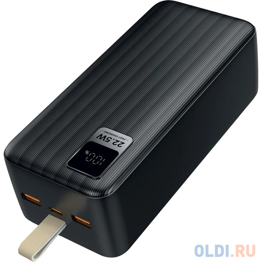 Perfeo Powerbank WATERFALL 40000 mAh/LED дисплей/PD + QC 3.0/Type-C/2 USB/Выход: 5A, max 22.5W/Black (PF_D0182)