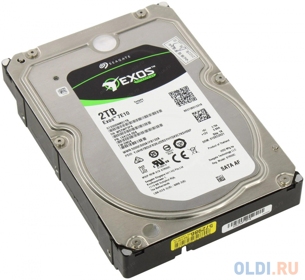 3.5 2TB Seagate Exos 7E10 ST2000NM001B SAS 12Gb/s, 7200rpm, 256MB RTL {20} (021173)