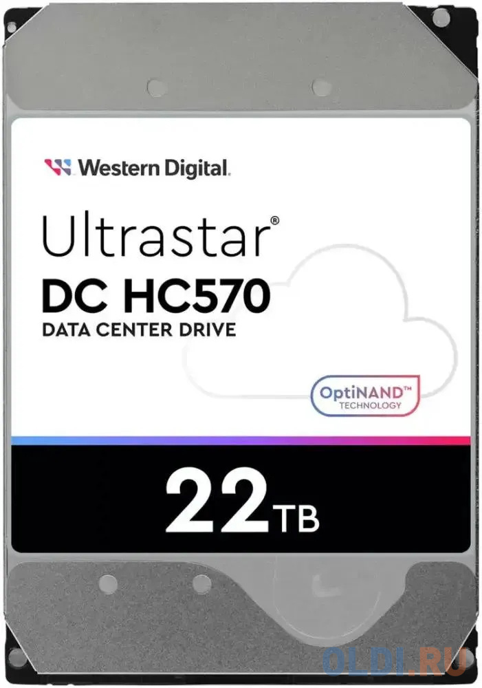 Жесткий диск WD SATA-III 22Tb Ultrastar DC HC570 (7200rpm) 512Mb 3.5" (WUH722222ALE6L4)