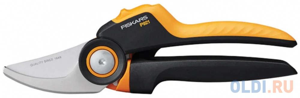 Секатор плоскостной Fiskars PowerGear P921 черный/оранжевый (1057173)