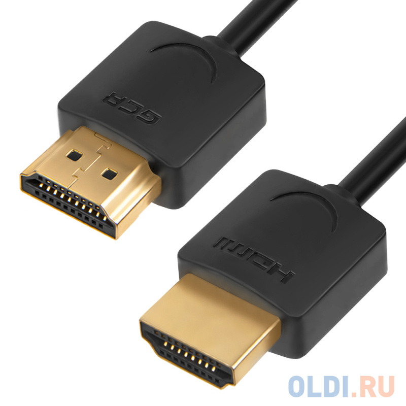 Кабель HDMI 1.5м Green Connection GCR-51595 круглый черный