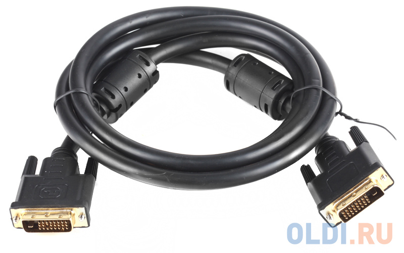 Кабель VCOM DVI-DVI Dual Link (25M-25M), 1.8m, 2 фильтра, позолоченные контакты  VDV6300-1.8M