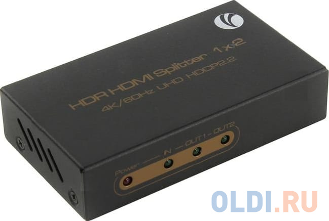 HDMI кабели VCOM Telecom  ОЛДИ Разветвитель HDMI Spliitter 1=2  2.0v, 4K/60Hz, VCOM <DD422