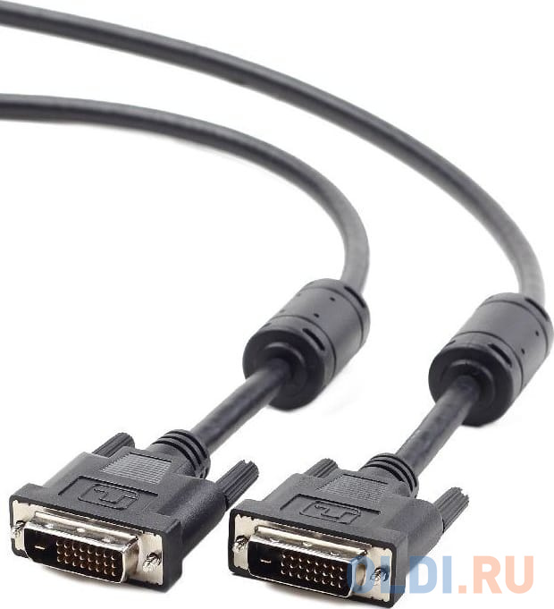 Кабель DVI-DVI 3м Dual Link Gembird экранированный ферритовые кольца черный CC-DVI2-BK-10M