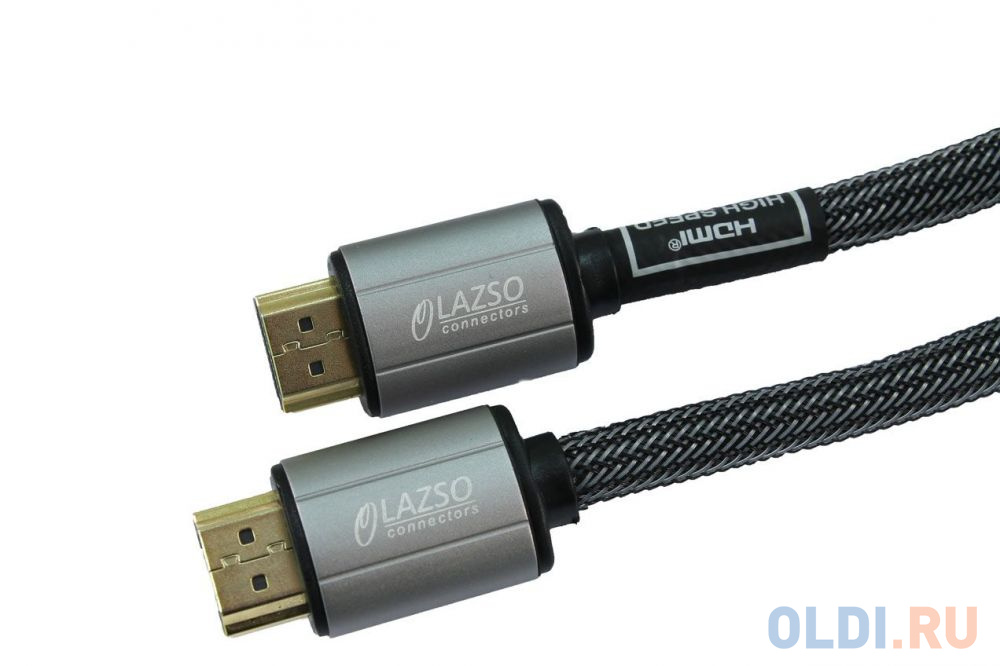 Кабель HDMI 2м LAZSO WH-111 круглый черный