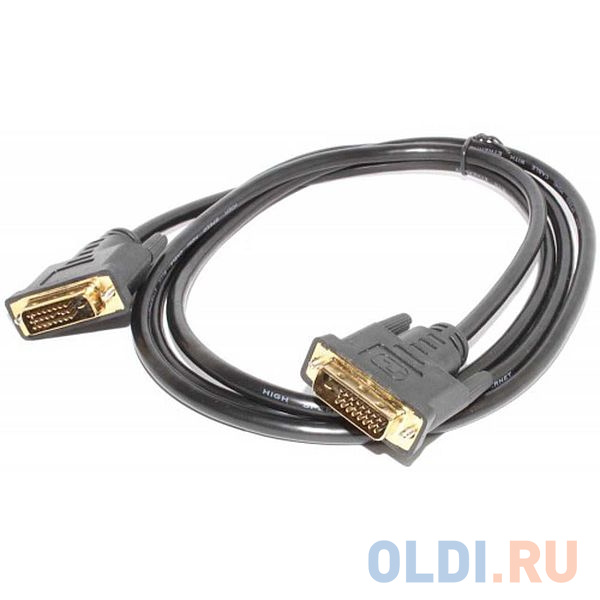 Кабель DVI 2м Perfeo D8101 круглый черный