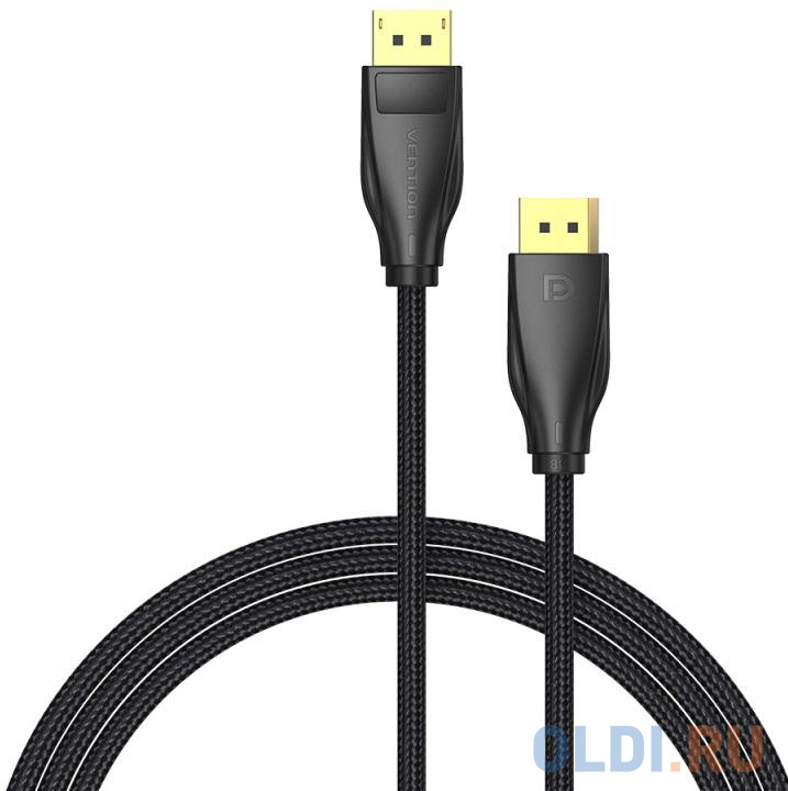 Кабель DisplayPort 1.5м Vention HCCBG круглый черный