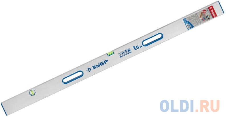 Уровни  ОЛДИ Правило-уровень Зубр Эксперт с ребром жесткости 2 глазка  2 ручки усиленный прямоугольный профиль 1.6мм 2.5м 1075-2.5_z01