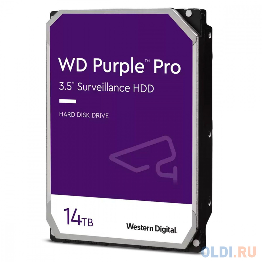  Жесткий диск/ HDD WD SATA3 14Tb Purple 7200 512Mb 1 year warranty (replacement WD141PURP, WD140PURZ)